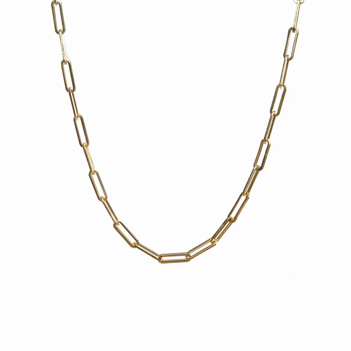 Colar Paperclip Banhado Ouro 18k