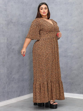 Vestido Longo Rodado Plus Size Saia Camada