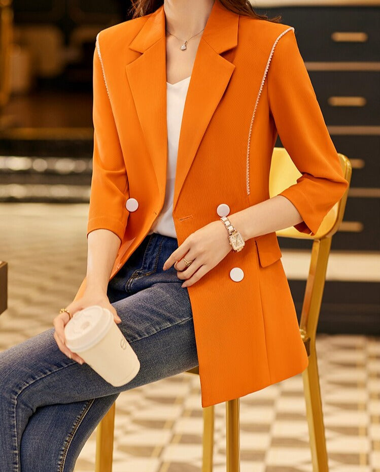 Blazer Santorini Slim Marta -Tres Quartos