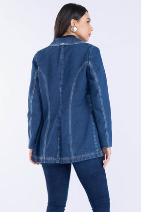 *BLAZER DE ALFAIATARIA JEANS