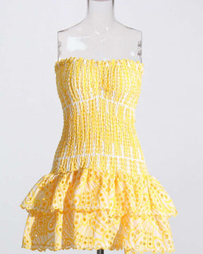 Vestido Curto Eloá - Amarelo