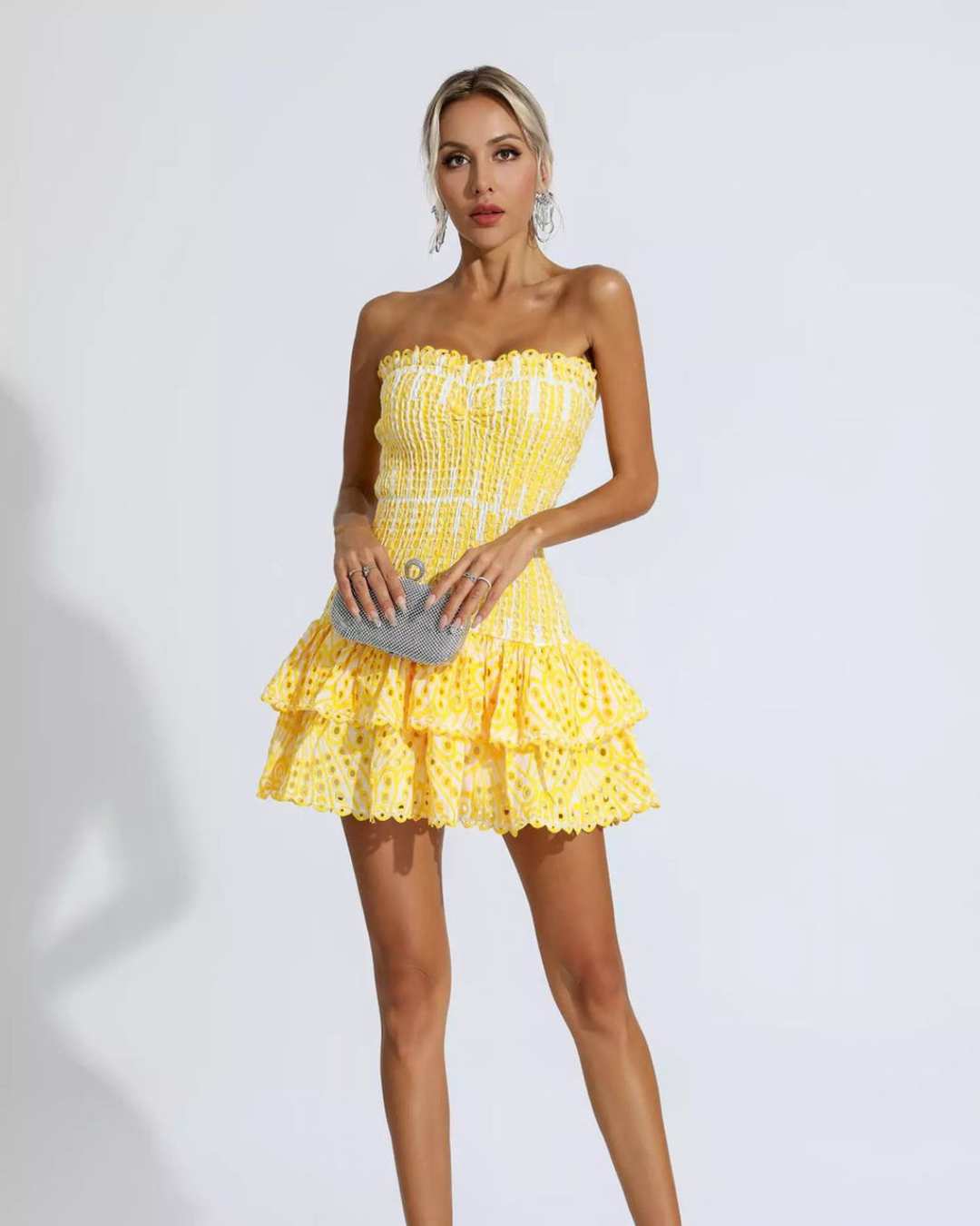 Vestido Curto Eloá - Amarelo