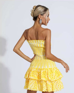 Vestido Curto Eloá - Amarelo