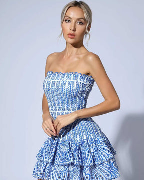 Vestido Curto Eloá - Azul