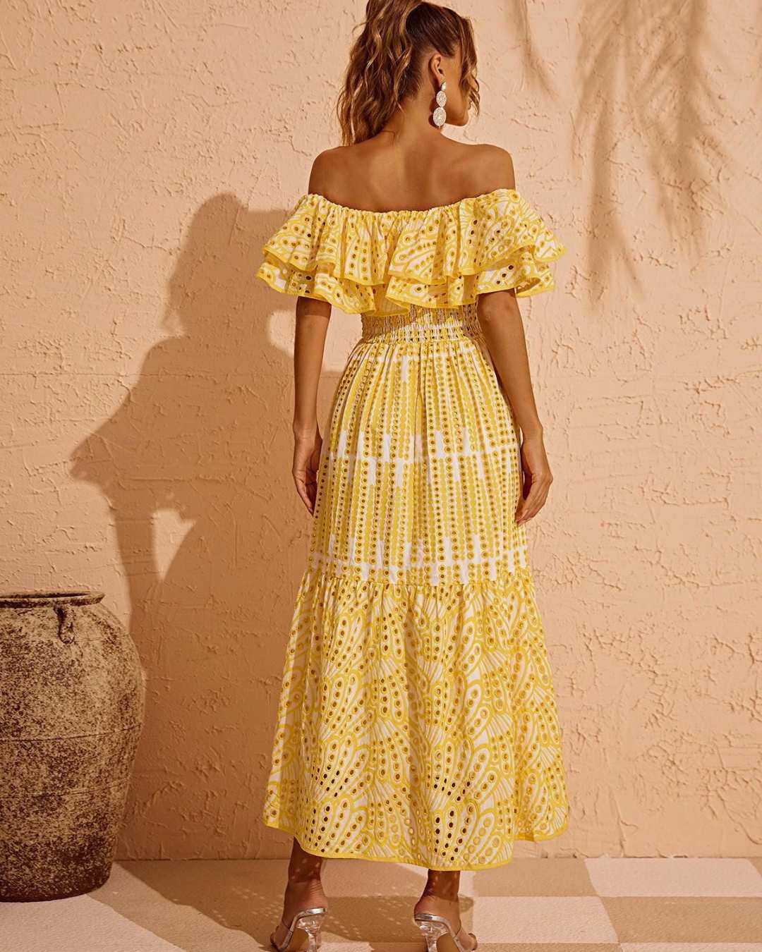 Vestido Jasmine Amarelo Midi