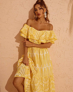 Vestido Jasmine Amarelo Midi