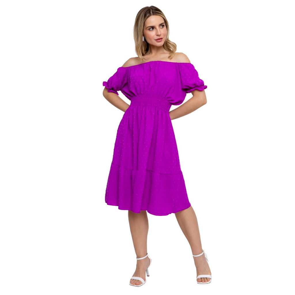 Vestido Isabel Feminino Duna Midi Elástico Na Cintura