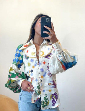 CAMISA MANGA BUFANTE BOHO