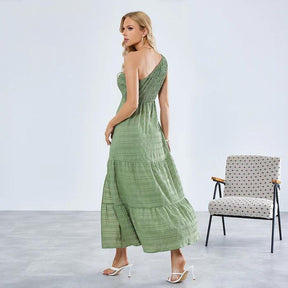 Vestido Amélia Com Babado Verde