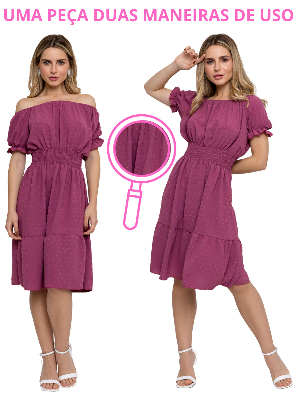 Vestido Isabel Feminino Duna Midi Elástico Na Cintura